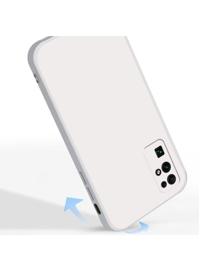 زبون جراب لهاتف Honor 30 بلون سادة من السيليكون السائل المقلد بحافة مستقيمة وغطاء حماية كامل مقاوم للسقوط - Image 5