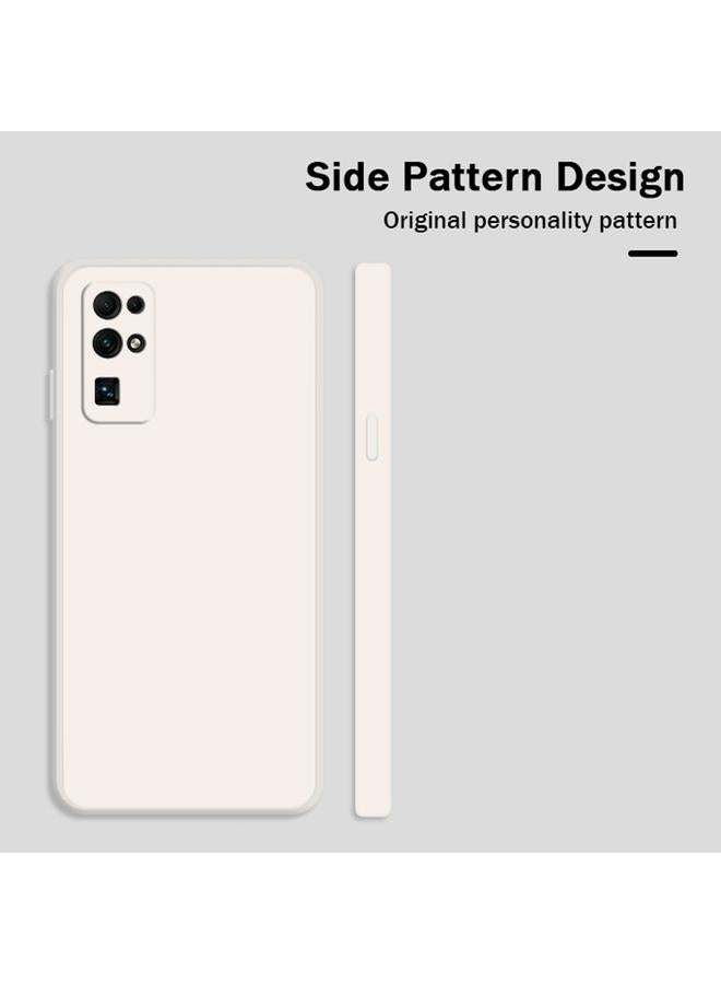 زبون جراب لهاتف Honor 30 بلون سادة من السيليكون السائل المقلد بحافة مستقيمة وغطاء حماية كامل مقاوم للسقوط - Image 2