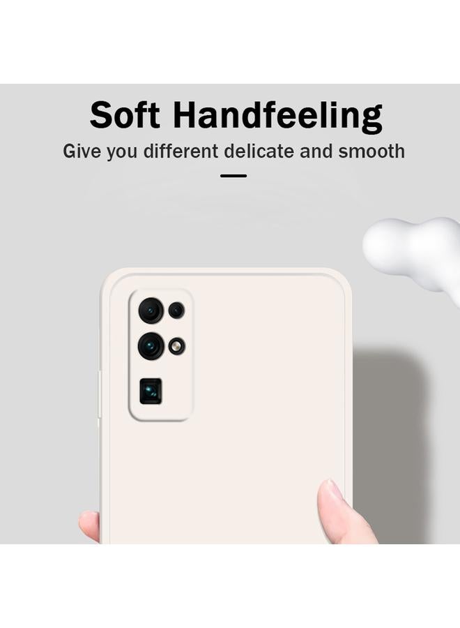 زبون جراب لهاتف Honor 30 بلون سادة من السيليكون السائل المقلد بحافة مستقيمة وغطاء حماية كامل مقاوم للسقوط - Image 3