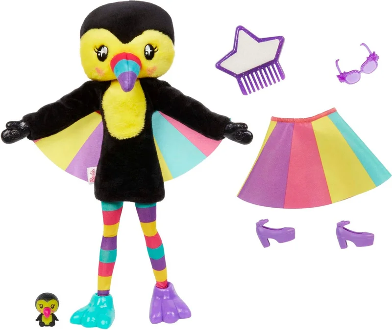 Barbie Cutie Reveal Dolls Tropical Jungle Series - Toucan, ages 3 and up, HKR00