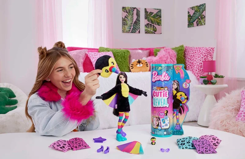 Barbie Cutie Reveal Dolls Tropical Jungle Series - Toucan, ages 3 and up, HKR00