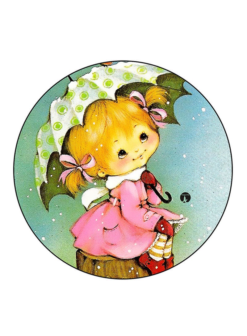 A Girl Printed Mouse Pad Multicolour