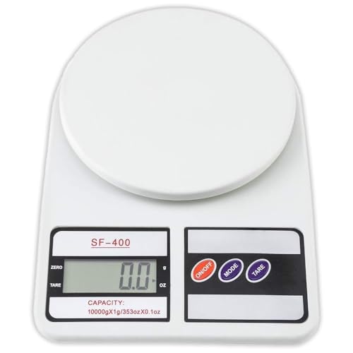 Btag SF-400 Digital Kitchen Weighing Scale | 10Kg x 1g Precision | 1 year (6+6 months) warranty | Food Scale with LCD Display for Cooking, Baking, Meal Prep & Healthy Diet | (White) - Image 1
