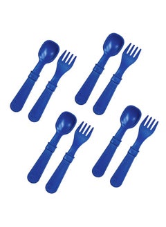 Re-Play Made in USA Toddler Forks and Spoons, Pack of 8 Without Carrying Case - 4 Kids Forks with Rounded Tips and 4 Deep Scoop Toddler Spoons - 0.2" Thick Toddler Utensils, Navy Blue - pzsku/ZF3E658DFD9C15D3928C1Z/45/_/1737031380/bc0060b0-77e6-4d8d-b926-3b664c0d9e30