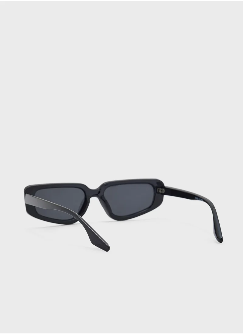جينجر Curved Len Rectangular Sunglasses