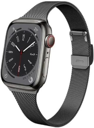 Compatible with Apple Watch Milanese Loop Strap Stainless Steel Metal Replacement Band (42mm 44mm 45mm 49mm) Color (Black) - pzsku/ZF3E65FD1EF3250FD1419Z/45/_/1716809243/28f74569-d702-424d-9765-3137c39fbb99