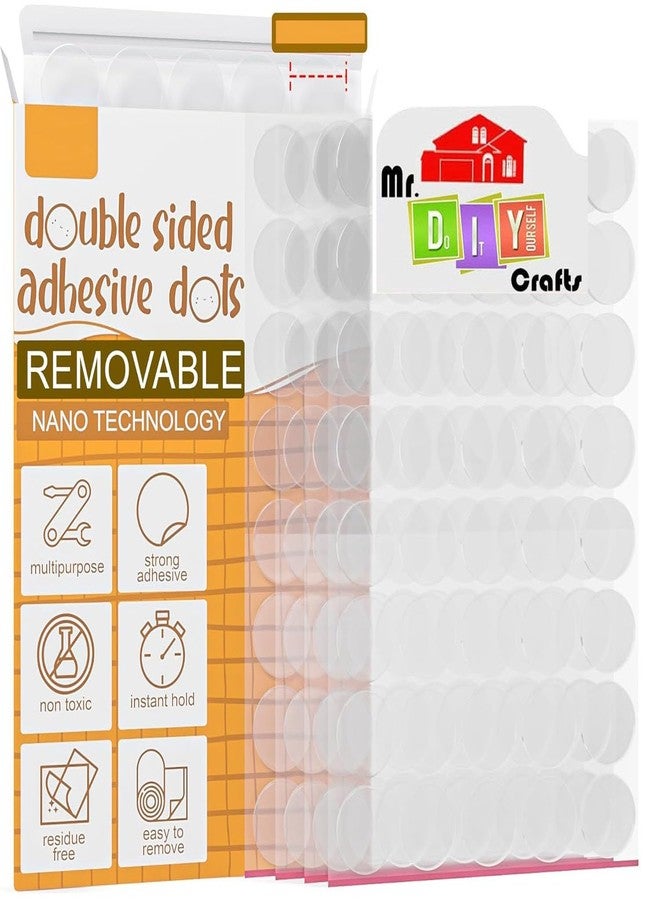 DIY Crafts Double Sided Tape Sticky Dot Removable Putty No Trace Clear Sticky Tack Waterproof Stickers for Festival Decoration Picture Hanging Museum Wax Gel, Earthquake Putty Hanging Strips Mounting Dots (100) - Image 5