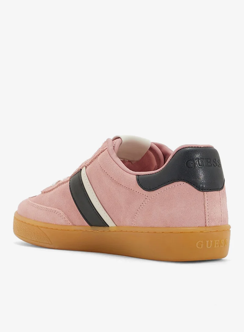 GUESS Logo Detailed Lace Up Low Top Sneakers