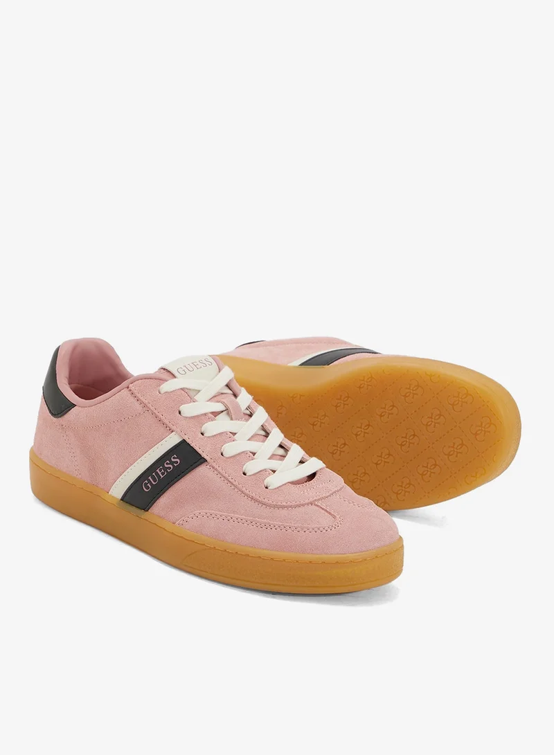 GUESS Logo Detailed Lace Up Low Top Sneakers