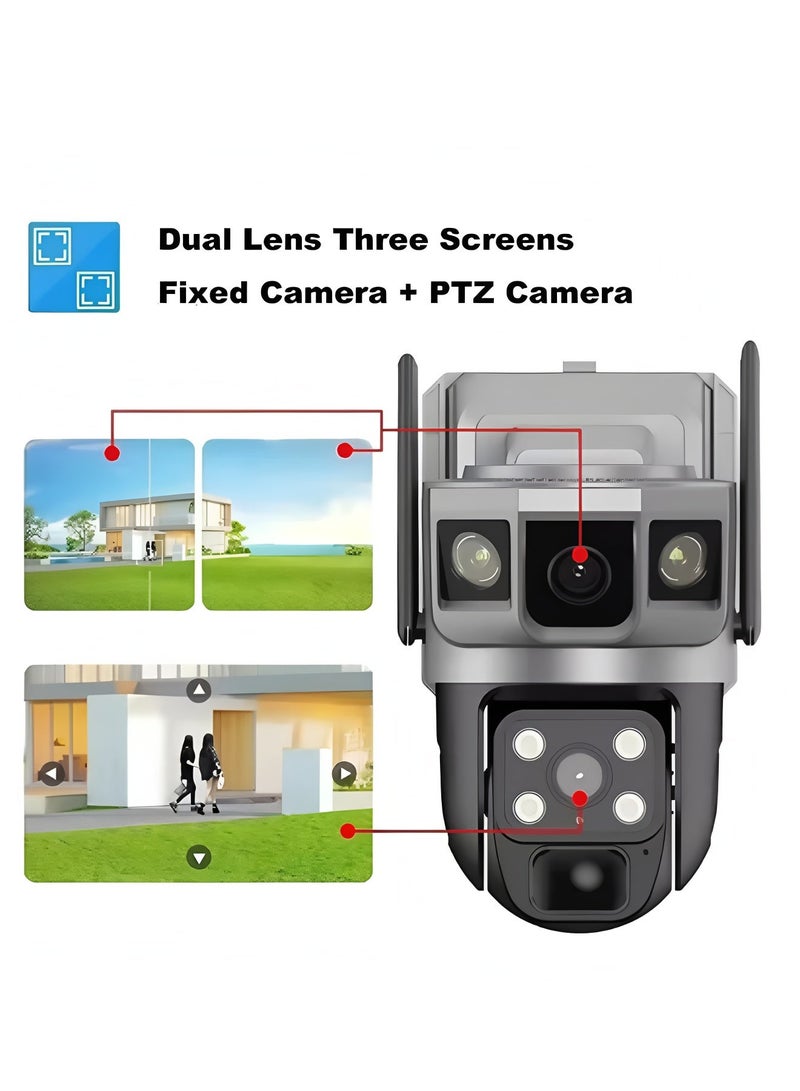 Flyview Solar Powered Surveillance Camera 4G Surveillance Cameras 4K HD CCTV Battery Dual Lens Outdoor Smart Home Security Surveillance Cameras - Image 2