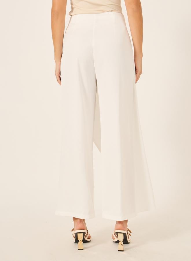 Styli Styli Solid Wrap Overlay Wide Leg Pants with Side Zip  - Image 4
