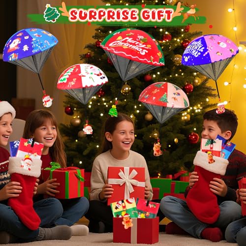 CPSYUB Christmas Toys Stocking Stuffers for Kids Min Parachute Toys Gifts for 4 5 6 7 8 9 10 12 Year Old Kids Boys Girls Bulk Goodie Bags Stuffers for Party Favors Fillers Flying Game - Image 5