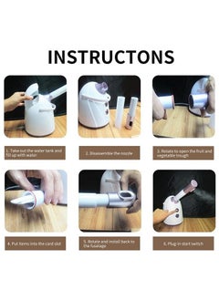 Salmue Nano Ionic Facial Steamer Hot/Cool Face Steamer 360° Spraying Thermal Therapy Warm Mist Humidifier Atomizer Moisturizing Face Sauna Spa Steamer  - Image 4