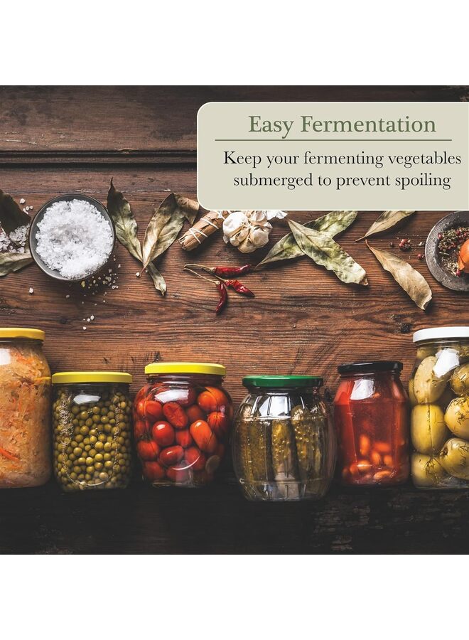 مجموعة أوزان التخمير من ، مكونة من 4 قطع - أوزان تخمير زجاجية، وأوزان علب، ومجموعة تخمير، وأوزان زجاجية للتخمير ذات الفوهة الواسعة، وأوزان تخمير - Image 3