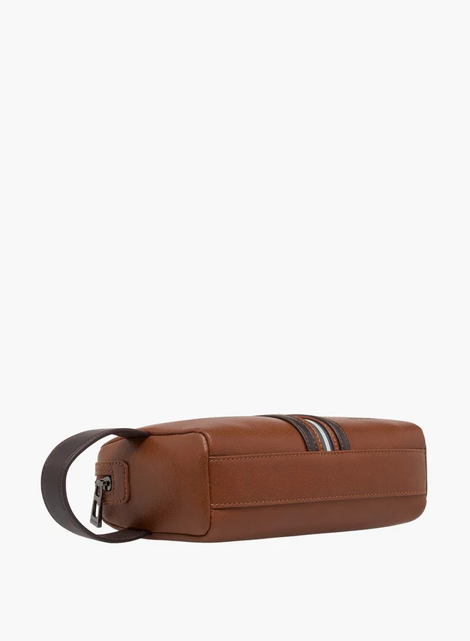 DUCHINI Striped Pouch with Zip Closure