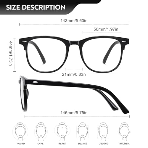 ZEHEXA Reading Glasses for Women Blue Light Blocking Glasses Filter UV Round Lightweight Readers Glasses for Women and Men Reader 1.5 - Image 2