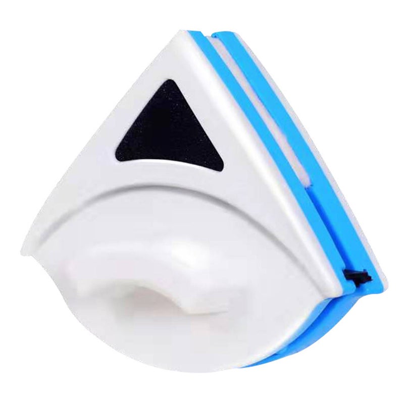 Magnetic Window Cleaner Blue Triangle Shape Single Sided Magnetic Glass Wiper Washing Brush Tool P3‑8mm - Image 1