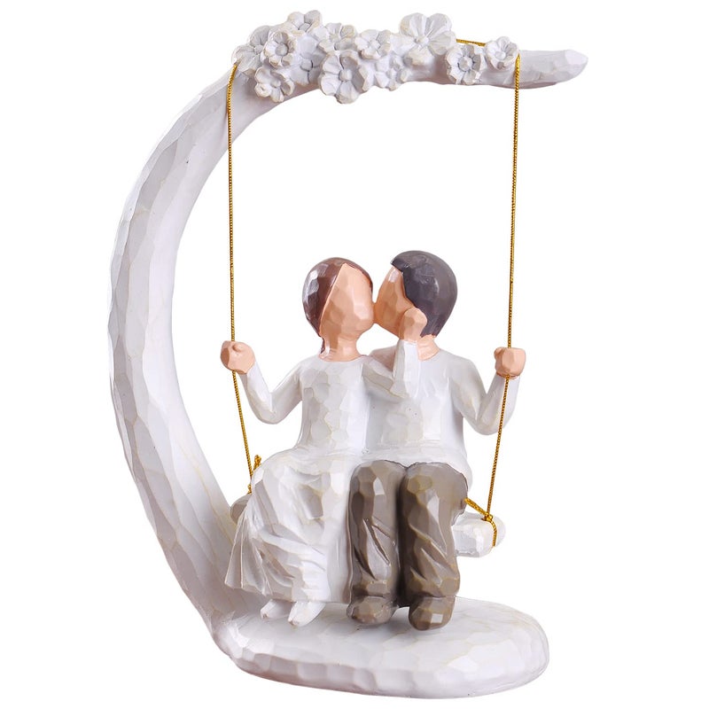 IBWell IBWell Romantic Couple Figurines in Love Wife Gifts from Husband Hand Painted Sweet Couple Gift for Valentines Day Wedding Anniversary Weddings  9 inch 
