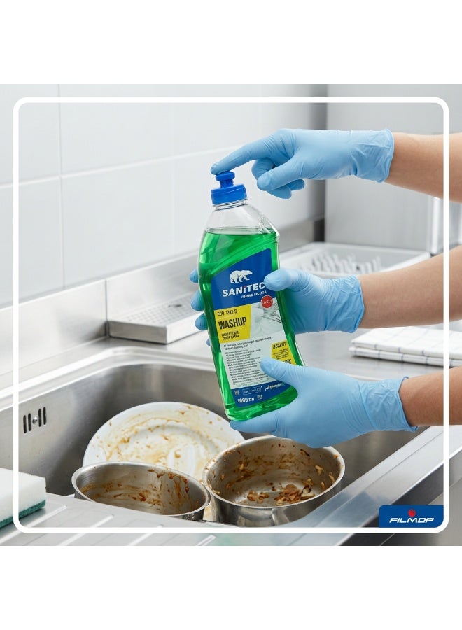 Sanitec Hand Dishwashing Liquid | Gentle Yet Powerful Grease-Cutting Dish Soap | Italian Formula | 1 Liter - Image 3