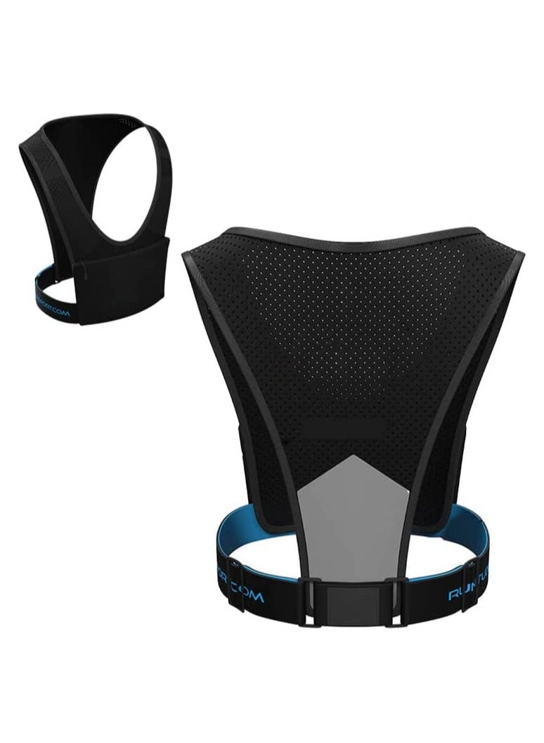 Zikra Running Vest Chest Phone Holder, Reflective Print Chest Pouch, 2 Functional Pockets, Lightweight Waterproof Sports Waist Bag Running Mobile Bag Backpack Vest Reflective Strip Chest Bag for Men & Women - Image 1
