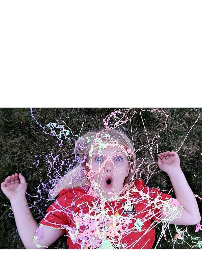 CRAZY RIBBON رذاذ ملون لحفلات الزفاف والاحتفالات، عبوة رذاذ شريطي مجنونة مكونة من 48 قطعة - Image 4