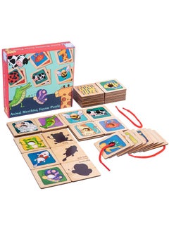 Y&D Wooden Cartoon Skin Shadow Matching Thinking Training Building Blocks Toy  - Image 1