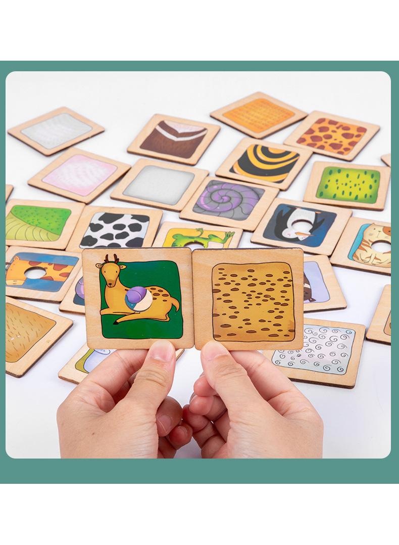 Y&D Wooden Cartoon Skin Shadow Matching Thinking Training Building Blocks Toy  - Image 4