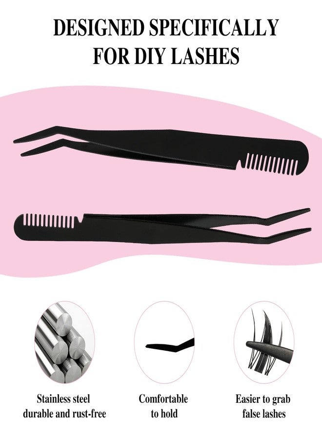 Mayhug Lash Bond and Seal with Lash Glue Remover and Tweezers for Lash Extension Clusters Fast Removal, Waterproof Eyeash Glue Lash Extension Remover Lash Applicator Tools for Beginners - Image 4