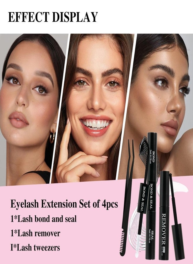 Mayhug Lash Bond and Seal with Lash Glue Remover and Tweezers for Lash Extension Clusters Fast Removal, Waterproof Eyeash Glue Lash Extension Remover Lash Applicator Tools for Beginners - Image 5