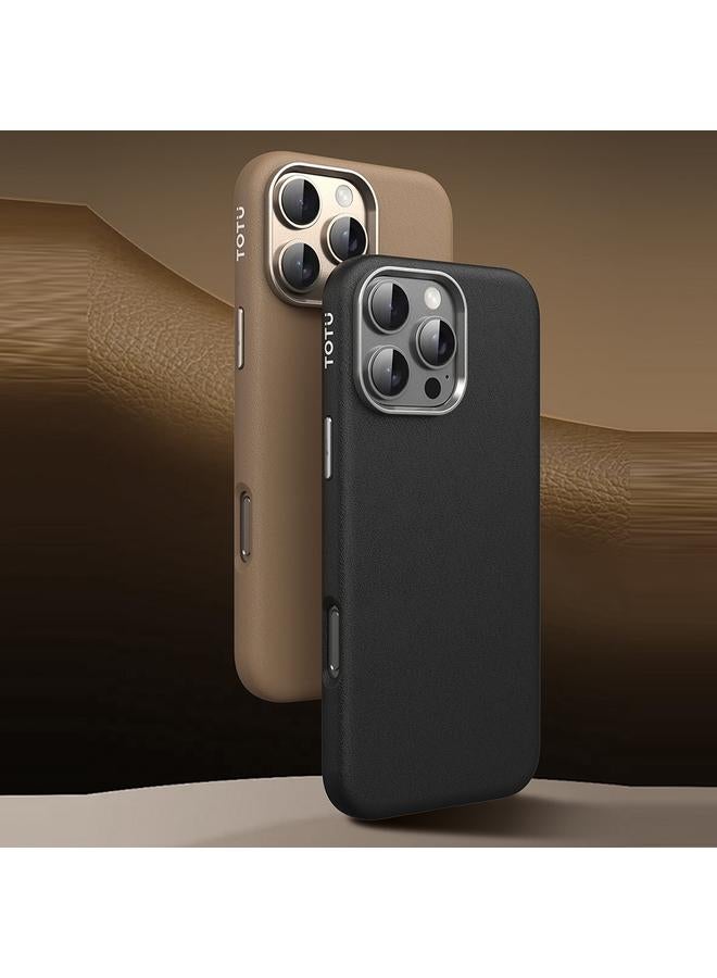 توتو ديزاين جراب هاتف مغناطيسي من TOTU PC-17 Mulsanne من الجلد العادي مع MagSafe لهاتف iPhone 16 Pro Max - Image 2