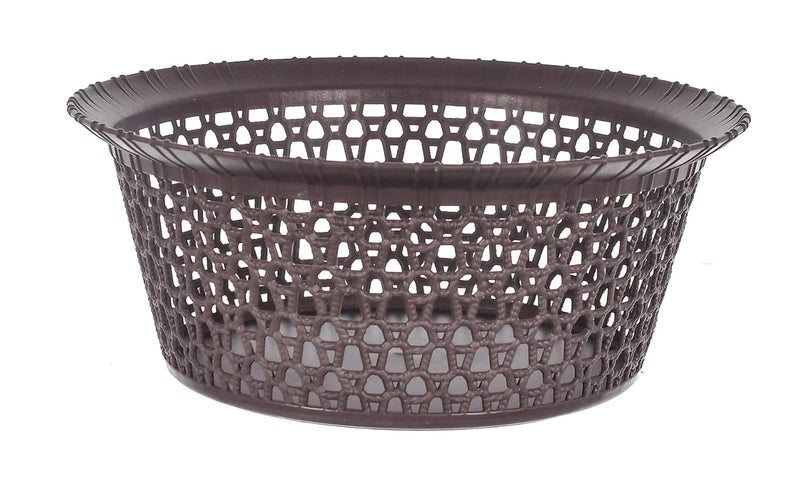 Kuber Industries Multiuses 3 Different Sizes Round Plastic Storage Basket/Organizer (Brown) -46KKM03 - Image 3