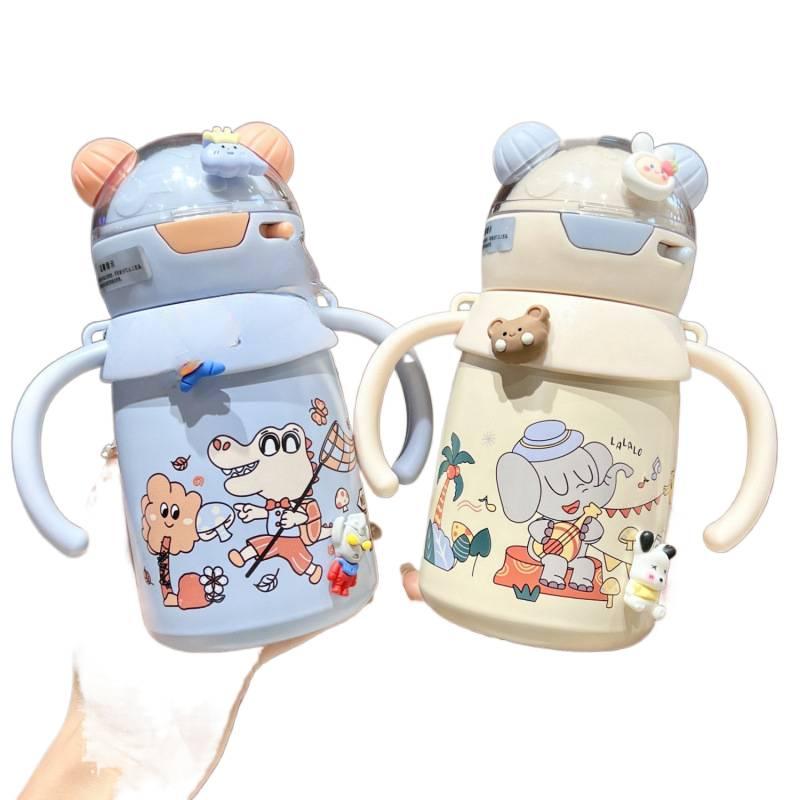 Button Lid 400 ml Stainless Steel Water Bottle Kids Bottle in Pink finish for Daily Carry - Image 5