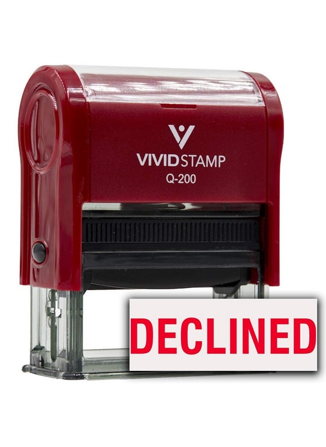 Vivid Stamp Declined Self Inking Rubber Stamp (Red Ink) - Medium 