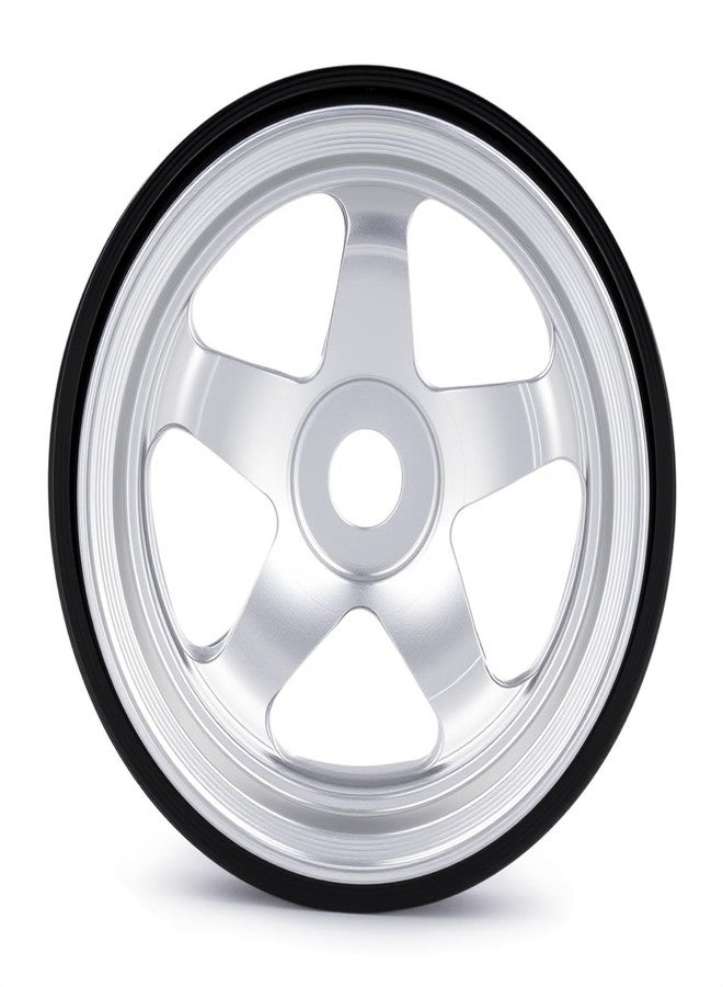 VNUHV 0.7" Aluminum 5-Spoke Beadlock Wheels Tires for 1/30 Axial SCX30 RC Crawler Upgrade Parts (Silver) - Image 5