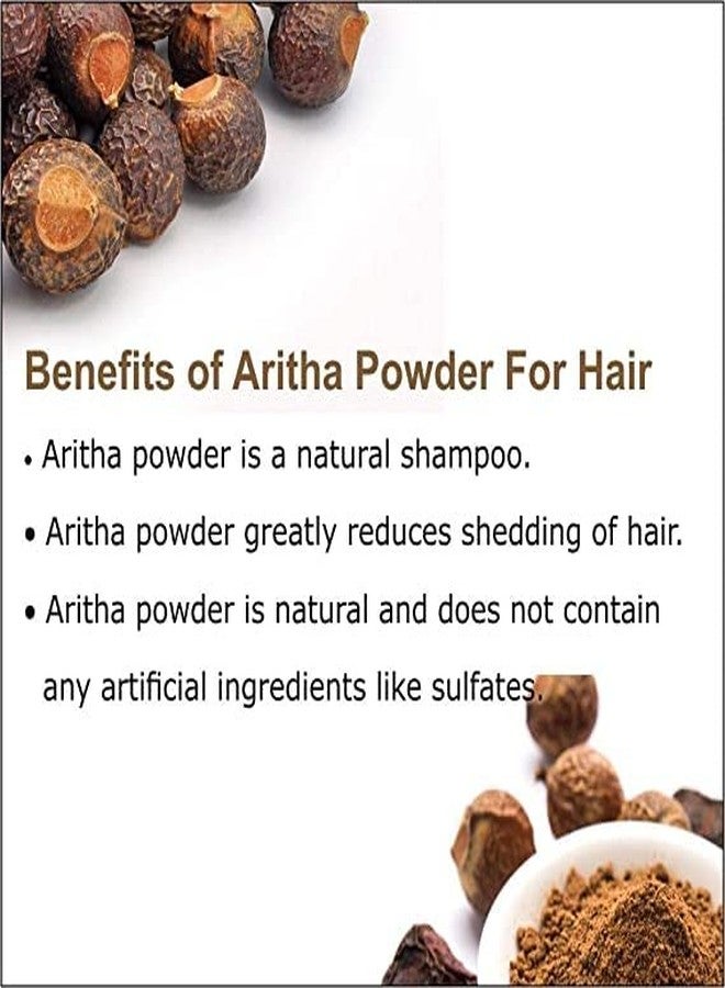 Ayur Amrit Reetha Powder Ritha Aritha Areetha Sapindus Mukorossi Soapnuts Powder Organic Reetha Powder For Silky & Smooth Hairs 200gm (Pack of 2) - Image 3
