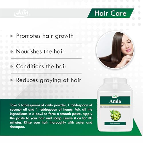 Jain Amla Powder 400g |100% Pure Phyllanthus Emblica Ayurvedic Herbal Supplement for Hair, Skin & Wellness| Rich in Natural Vitamin C | Vegan, Paraben-Free - Image 4