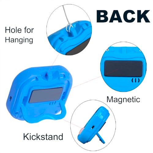 BESTWYA Timers, BESTWYA Magnetic Timer with Clear LCD Screen 3 Big Buttons On/Off Switch Count Up and Down Function for Kitchen,Study,Work,Exercise Training,Outdoor Activities (6,6 Colors) - Image 3