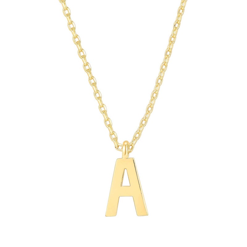 PAVOI 14K Yellow Gold Plated Initial Necklace | Letter Necklaces for Women | A Initial - Image 1