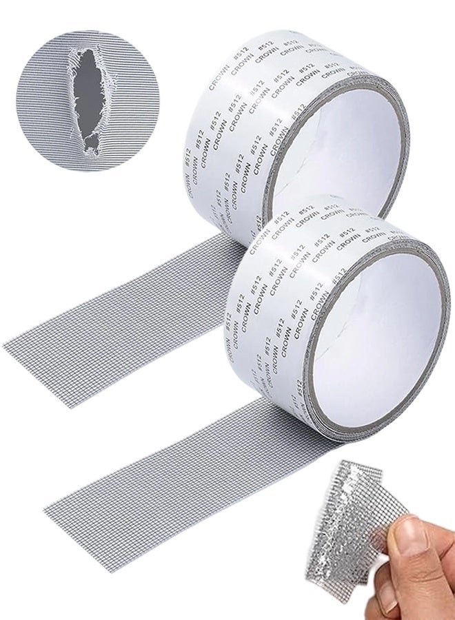 شريط إصلاح شاشة لاصق قوي جديد لعام 2025، مجموعة إصلاح الشاشة، شريط إصلاح شاشة النافذة، شريط إصلاح شبكة من الألياف الزجاجية مناسب للأبواب والنوافذ الشبكية باللون الرمادي - Image 1