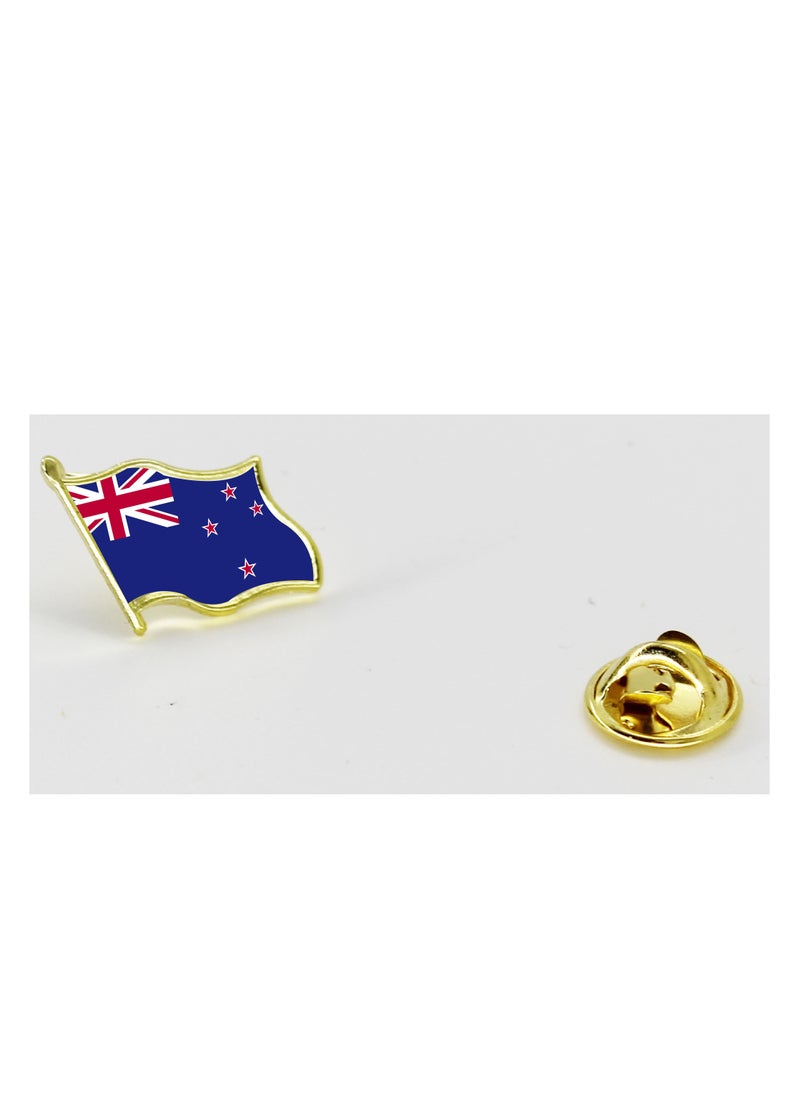 PRINTSHOP4ME - New Zealand National Flag Lapel Pins and Brooch Badge to show your patriotism for New Zealand (Flag Badge) - Image 1