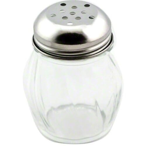 Great Credentials© Grated Cheese or Red Pepper Swirl Glass Shaker (Perforated Top) - Image 3