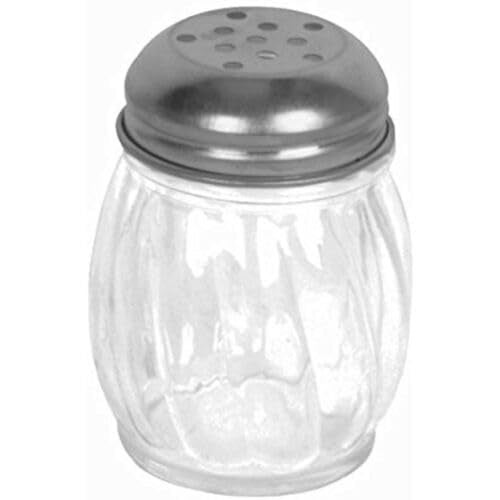Great Credentials© Grated Cheese or Red Pepper Swirl Glass Shaker (Perforated Top) - Image 4