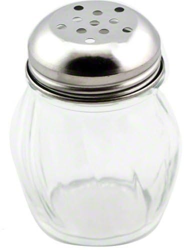 Great Credentials© Grated Cheese or Red Pepper Swirl Glass Shaker (Perforated Top) - Image 2
