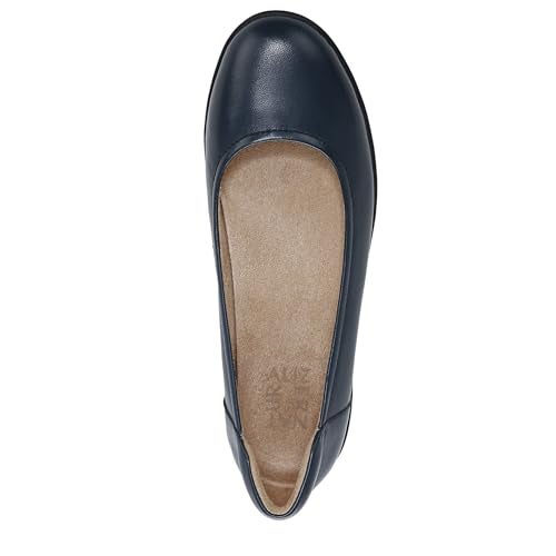 Naturalizer Womens Flexy Comfortable Slip On Round Toe Ballet Flats ,Navy Leather,5.5 M US - Image 5