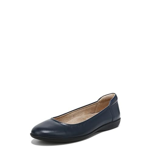 Naturalizer Womens Flexy Comfortable Slip On Round Toe Ballet Flats ,Navy Leather,5.5 M US - Image 1