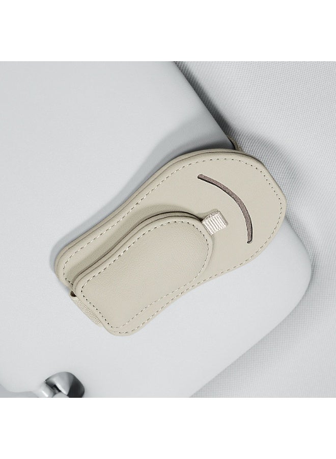 Integrated Clip for Car Sun Visor, Magnetic Suction Cup for One Handed Use, Sunglasses Clip and Card Holder, Versatile Accessory for Drivers