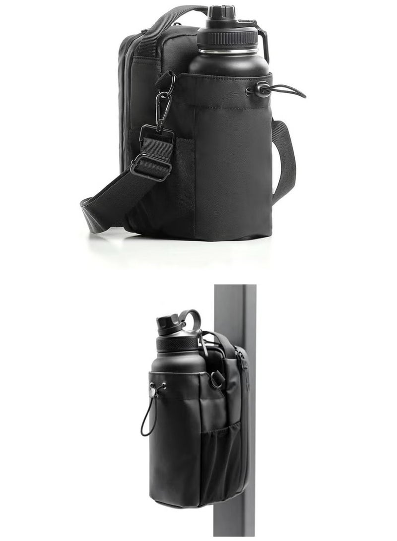 AL RAID Magnetic Gym Bag with Lockable Zippers & Built-in Phone Holder | Attaches to Metal Surfaces | Hands-Free Workout Filming | Gym-Approved Design with Smart Storage & Bottle Holder – Black (Bottle Not Included) - Image 1