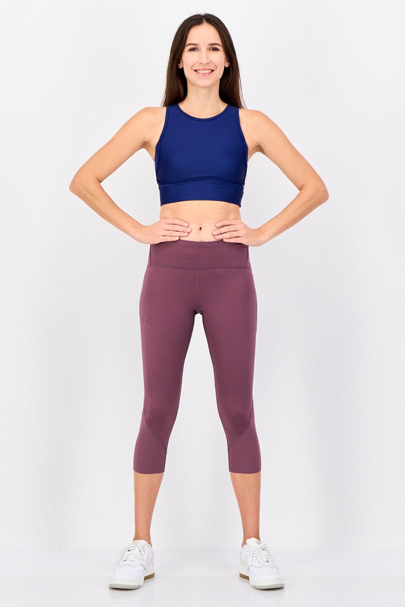 UNDER ARMOUR سراويل رياضية نسائية ملائمة 7/8 للتدريب، موف - Image 3