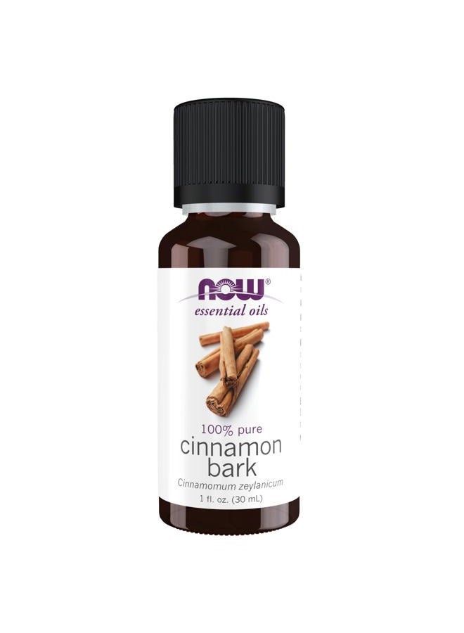 now NOW Essential Oils, Cinnamon Bark Oil, Warming Aromatherapy Scent, Steam Distilled, 100% Pure, Vegan, Child Resistant Cap, 1-Ounce  - Image 1