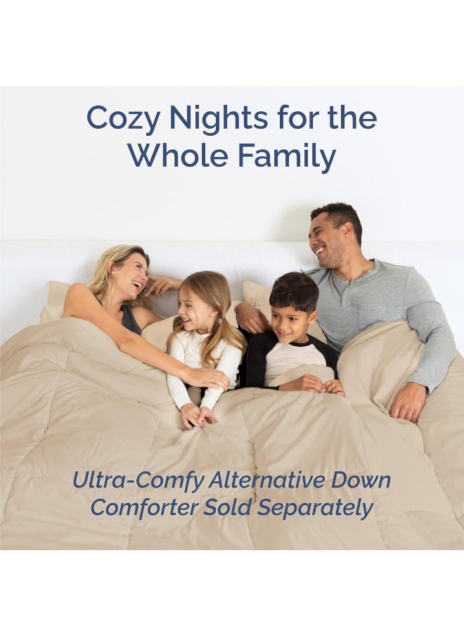 CGK Unlimited - King Size Sheet Set - 6 Piece Set - Hotel Luxury Bed Sheets - Extra Soft - Deep Pockets - Easy Fit - Breathable & Cooling Sheets - Wrinkle Free - Cream Bed Sheets - Kings Sheets - 6 PC Sheets - Image 1